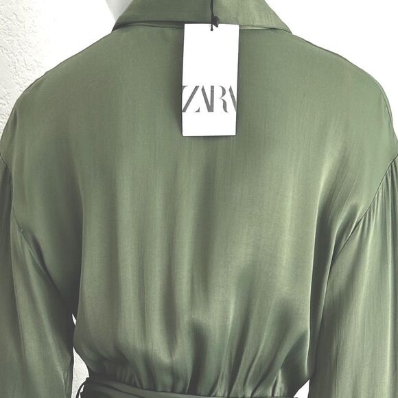 ZARA Satin Effects Dress Size XS • BLOGGER FAVORITE • NEW WITH TAGS • - Picture 11 of 12
